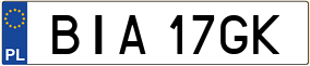 Trailer License Plate